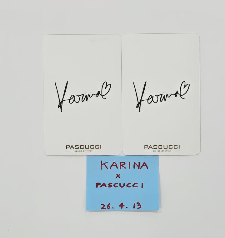 KARINA (of Aespa) X Pascucci Event Photocards Set (2ea) [26.04.13]