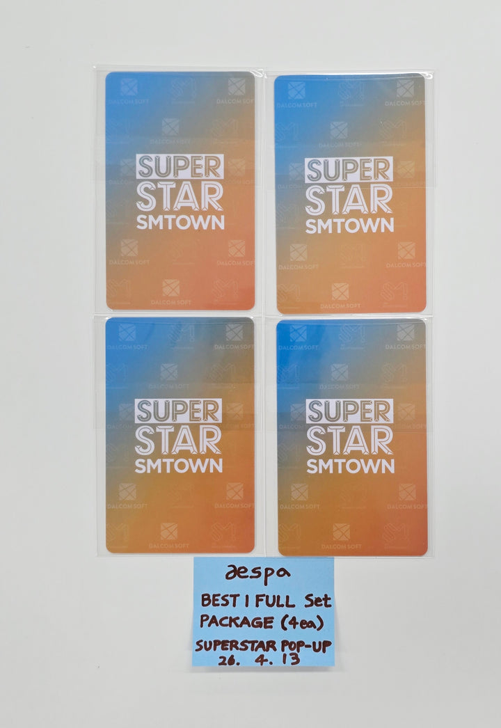 AESPA - BESTI FULL Set Package Superstar Pop-up PVC Photocard Set (4ea) [26.04.13]