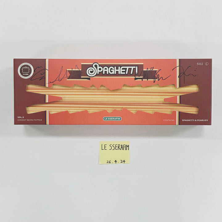 LE SSERAFIM "SPAGHETTI" - Hand Autographed(Signed) Promo Album [26.04.24]