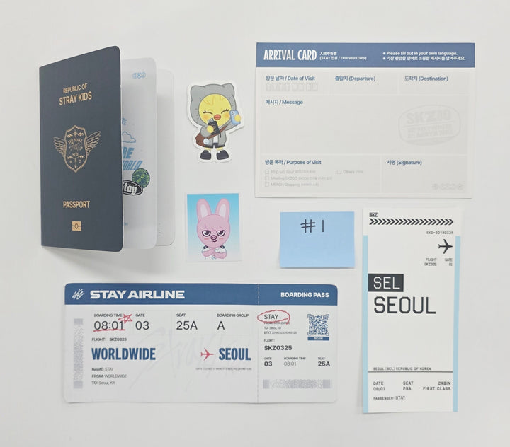 Stray Kids - "Skzoo EveryWhere All Around The World in Seoul" - Pop-Up Store InterActive Event Set (PassPort, Sticker, Skzoo ID Photo) [26.04.24]