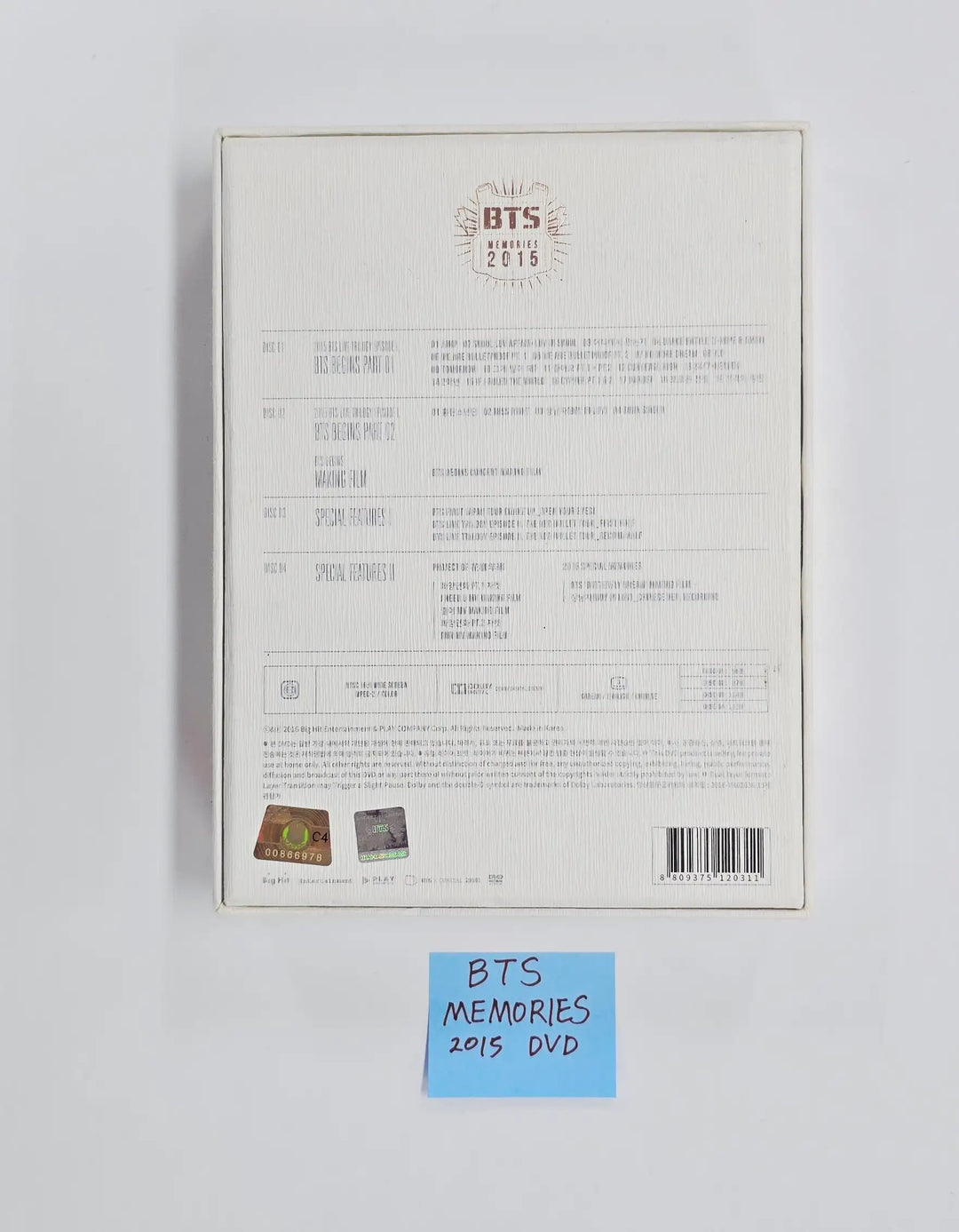 BTS - Memories of 2015 DVD [26.04.30]