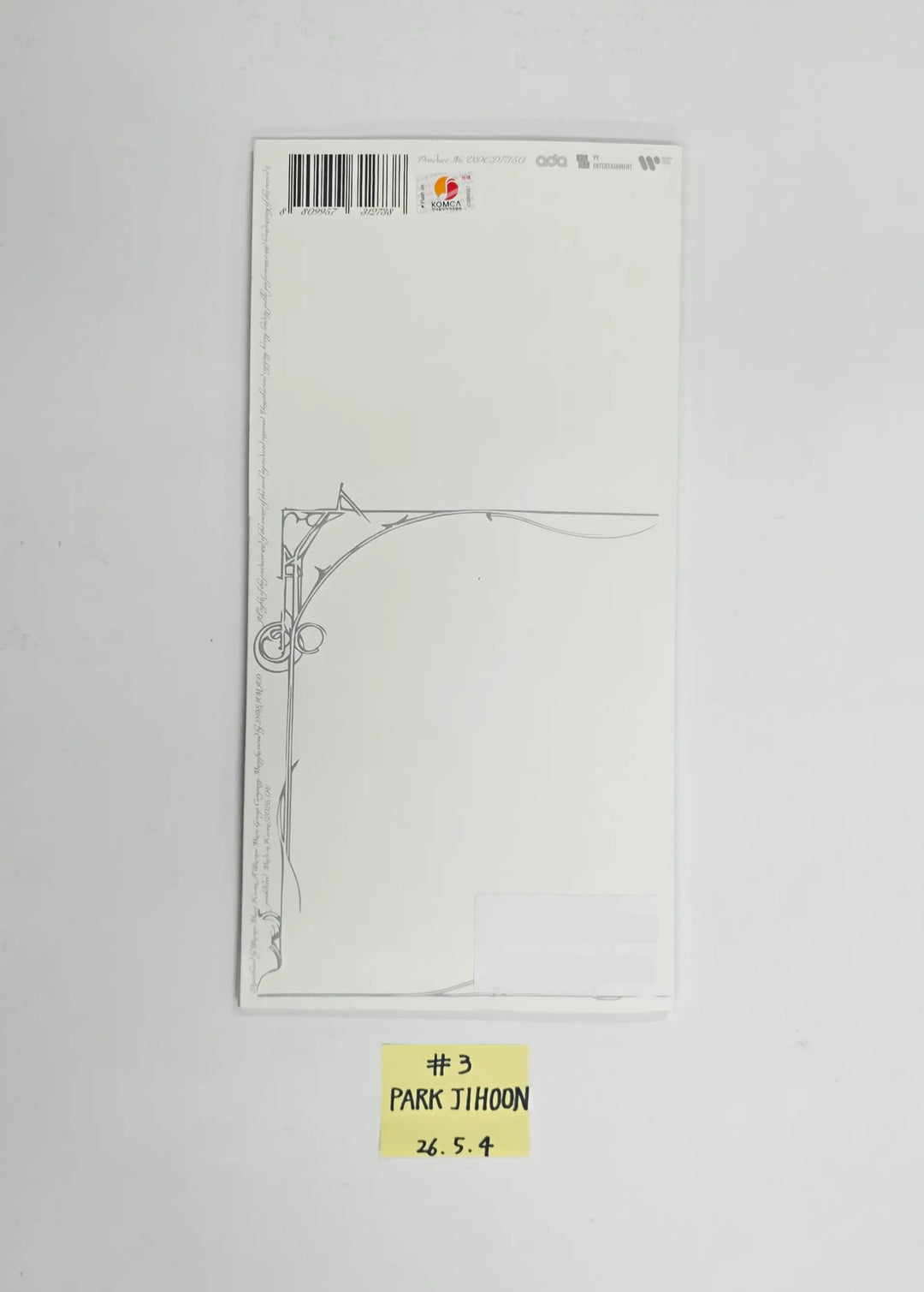 PARK JIHOON "RE:FLECT" - Hand Autographed(Signed) Promo Album [26.05.04]