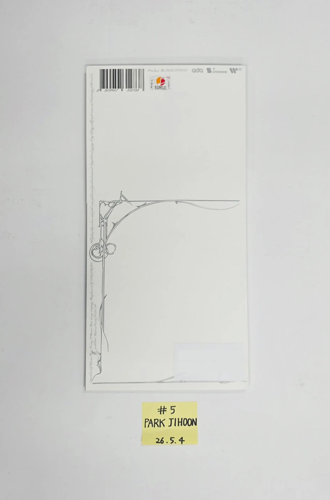PARK JIHOON "RE:FLECT" - Hand Autographed(Signed) Promo Album [26.05.04]