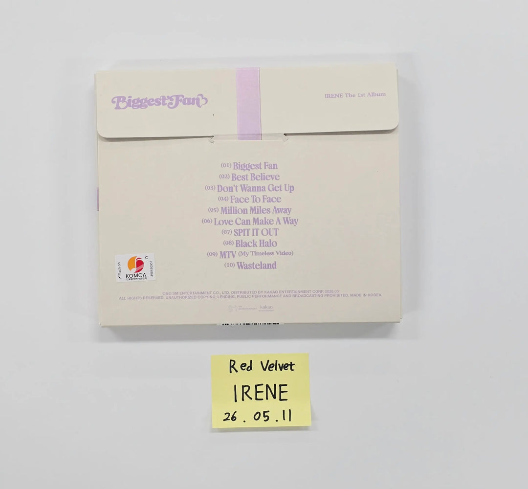 IRENE (of Red Velvet) "Biggest Fan" - Hand Autographed(Signed) Album [26.05.11]