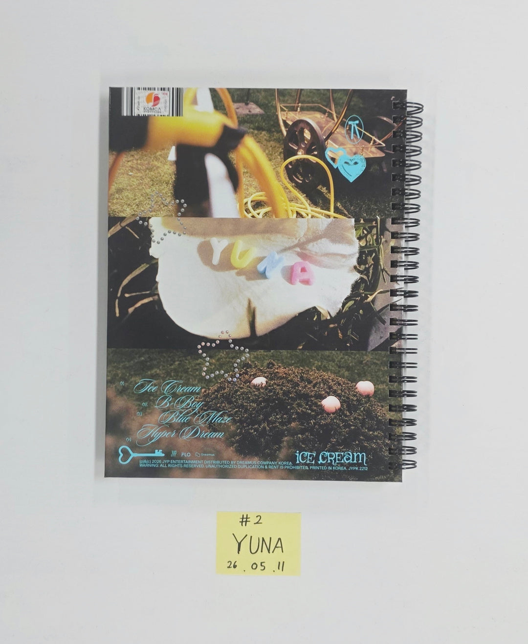 YUNA (of ITZY) "Ice Cream" - Hand Autographed(Signed) Promo Album [26.05.11]