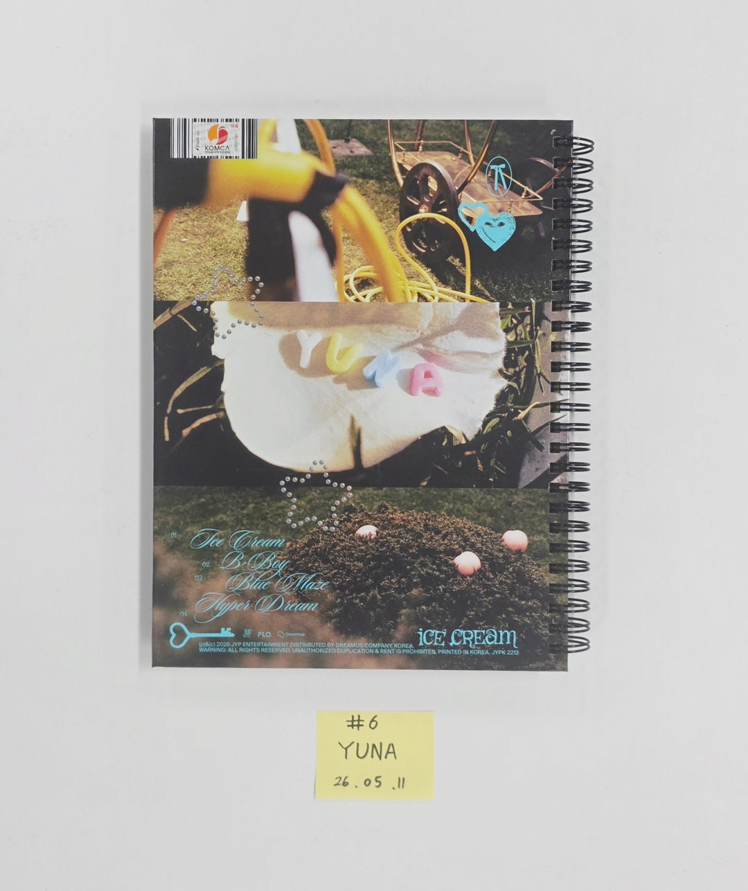 YUNA (of ITZY) "Ice Cream" - Hand Autographed(Signed) Promo Album [26.05.11]