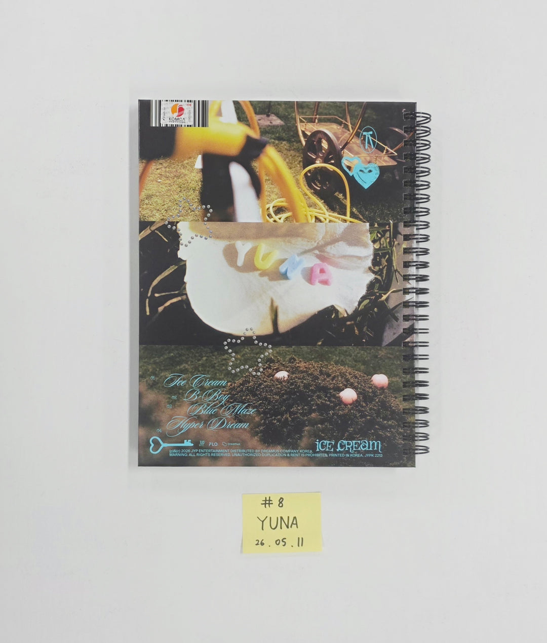 YUNA (of ITZY) "Ice Cream" - Hand Autographed(Signed) Promo Album [26.05.11]