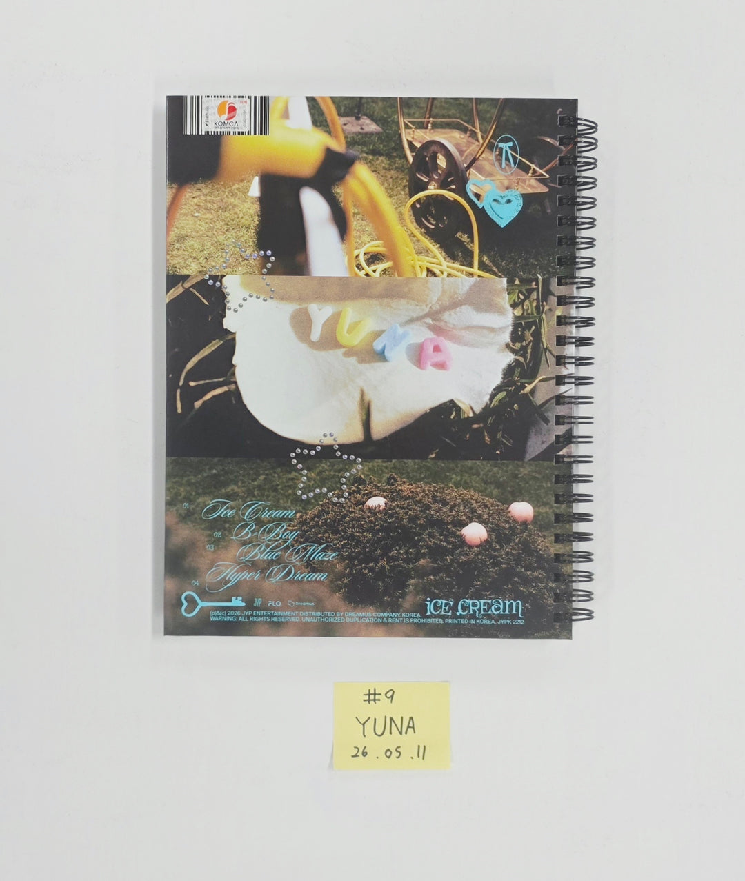 YUNA (of ITZY) "Ice Cream" - Hand Autographed(Signed) Promo Album [26.05.11]