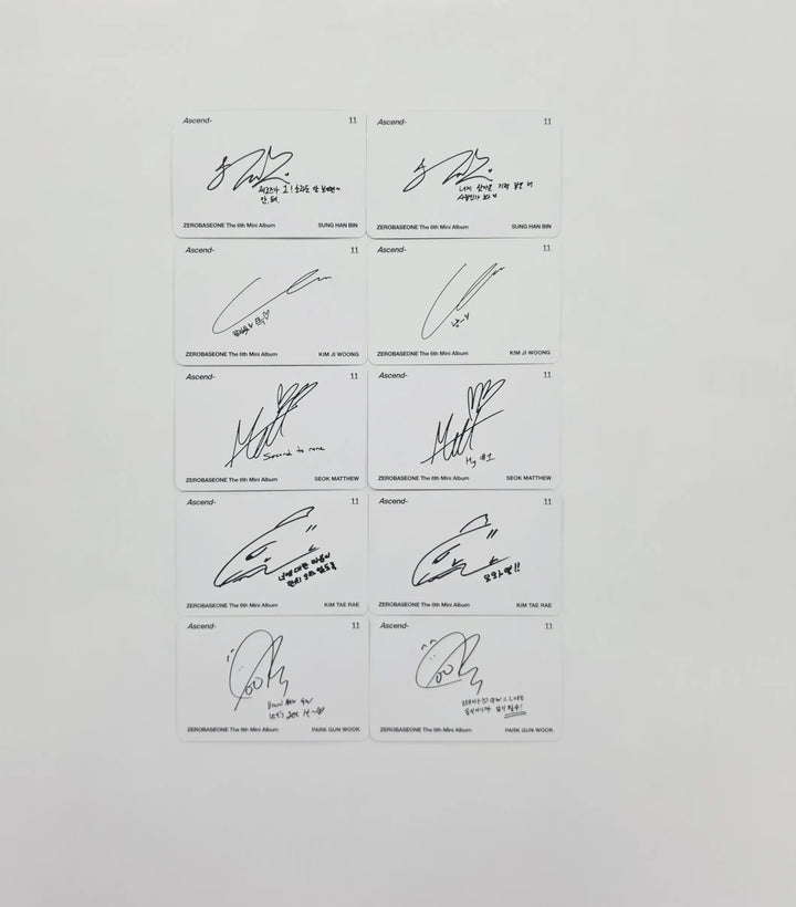ZEROBASEONE The 6th Mini Album "Ascend-" - Official Photocard (11 Ver.) [26.05.19]