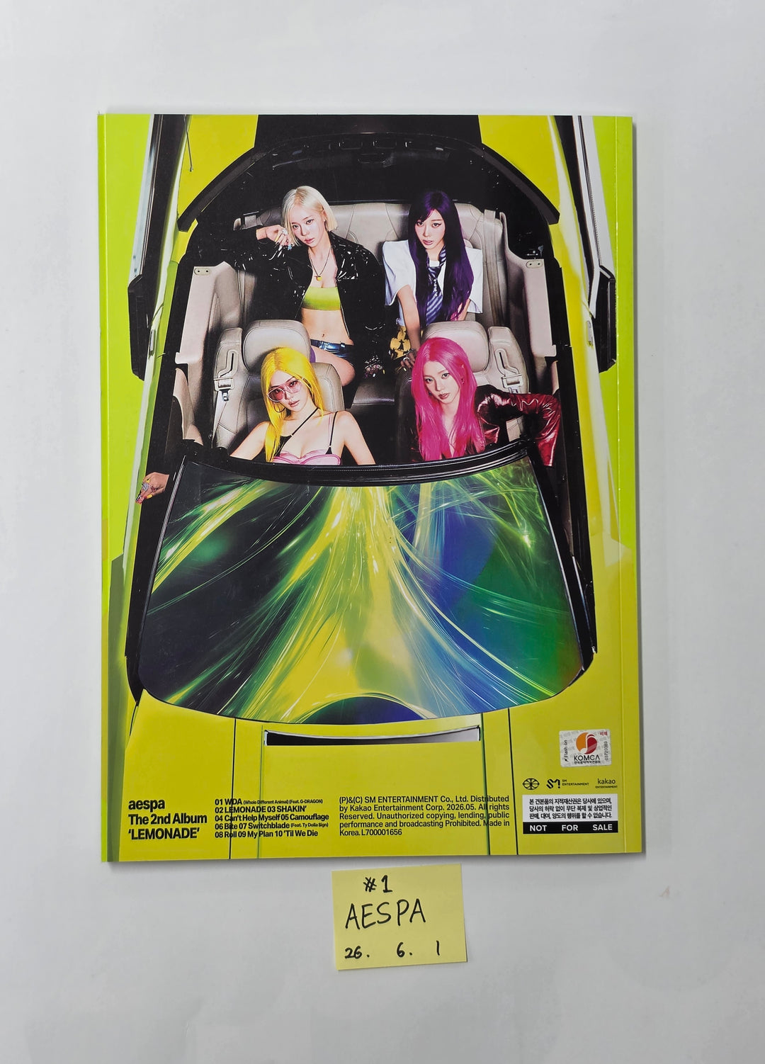 Aespa "LEMONADE" - Hand Autographed(Signed) Promo Album [26.06.01]