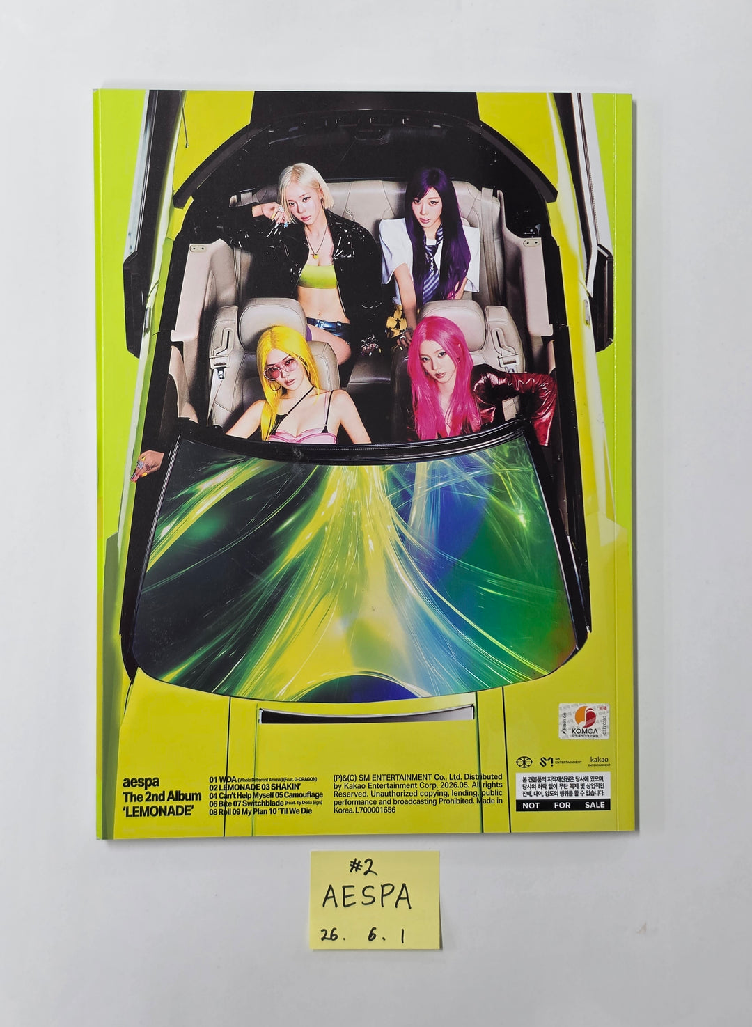 Aespa "LEMONADE" - Hand Autographed(Signed) Promo Album [26.06.01]