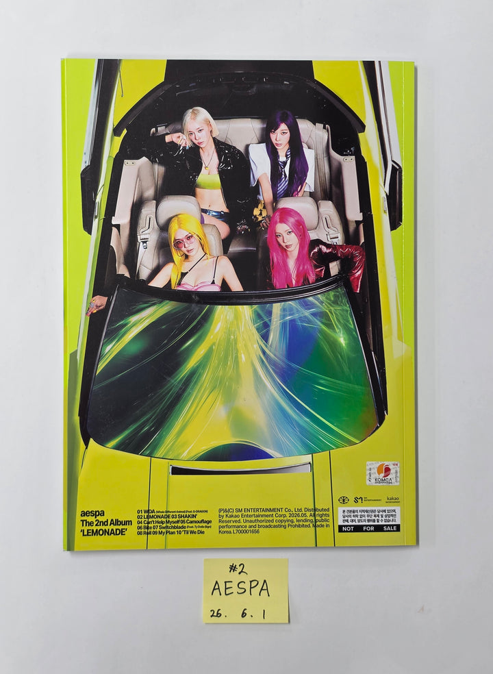Aespa "LEMONADE" - Hand Autographed(Signed) Promo Album [26.06.01]