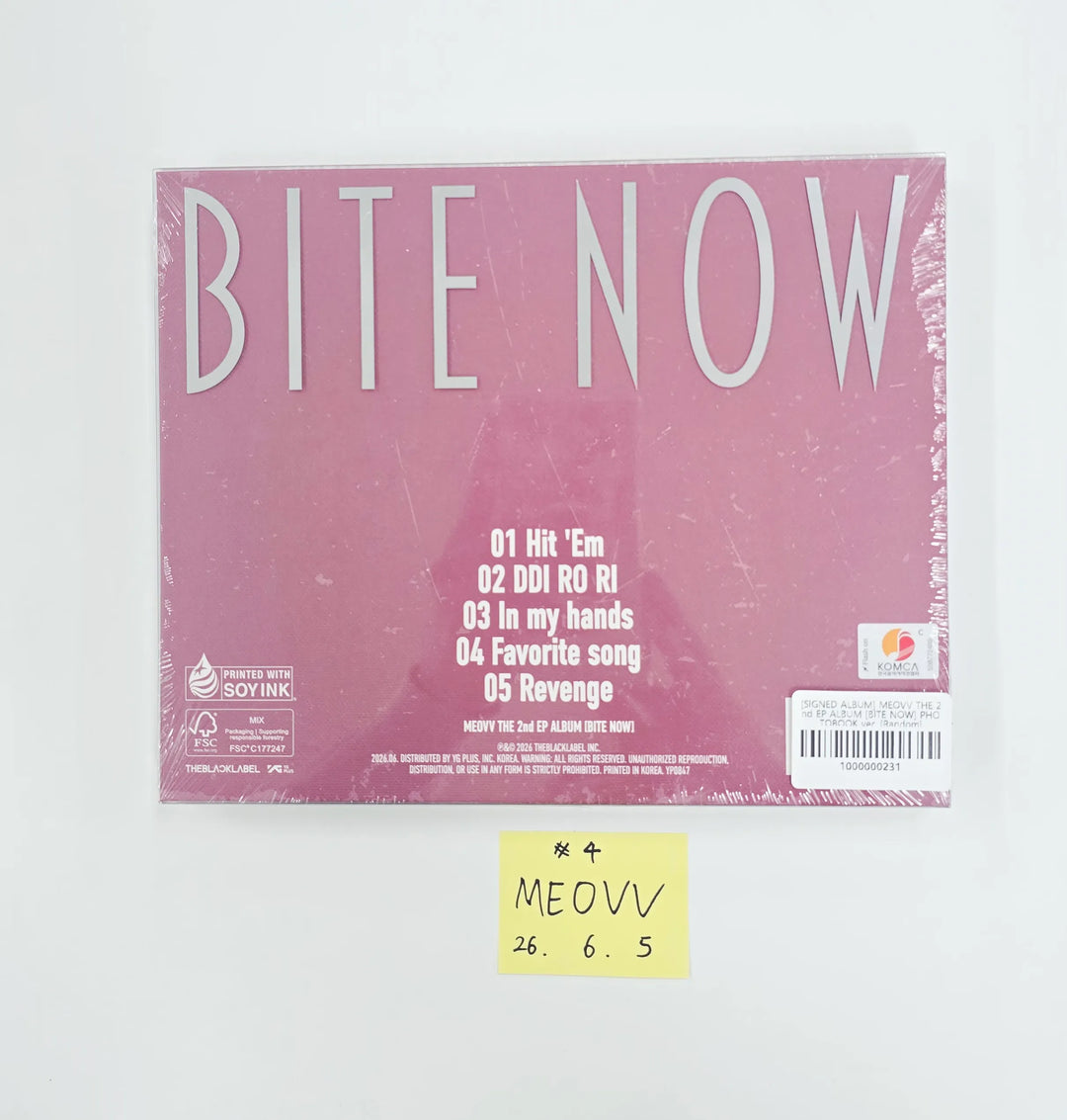 MEOVV "BITE NOW" - Album with Hand Autographed(Signed) Folded Poster [26.06.05]