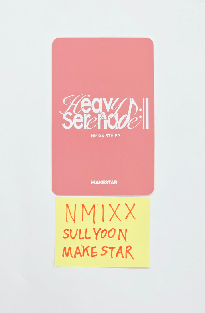 SULLYOON (of NMIXX) "Heavy Serenade" -  Hand Autographed(Signed) Photocard [26.06.12]