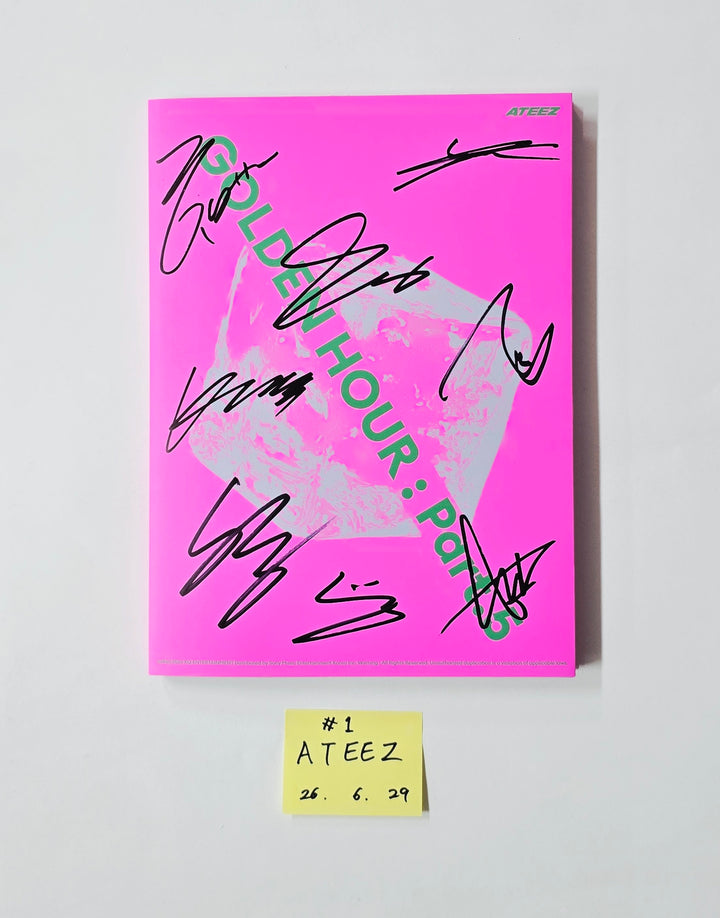 ATEEZ "GOLDEN HOUR : Part.5" - Hand Autographed(Signed) Promo Album [26.06.29]