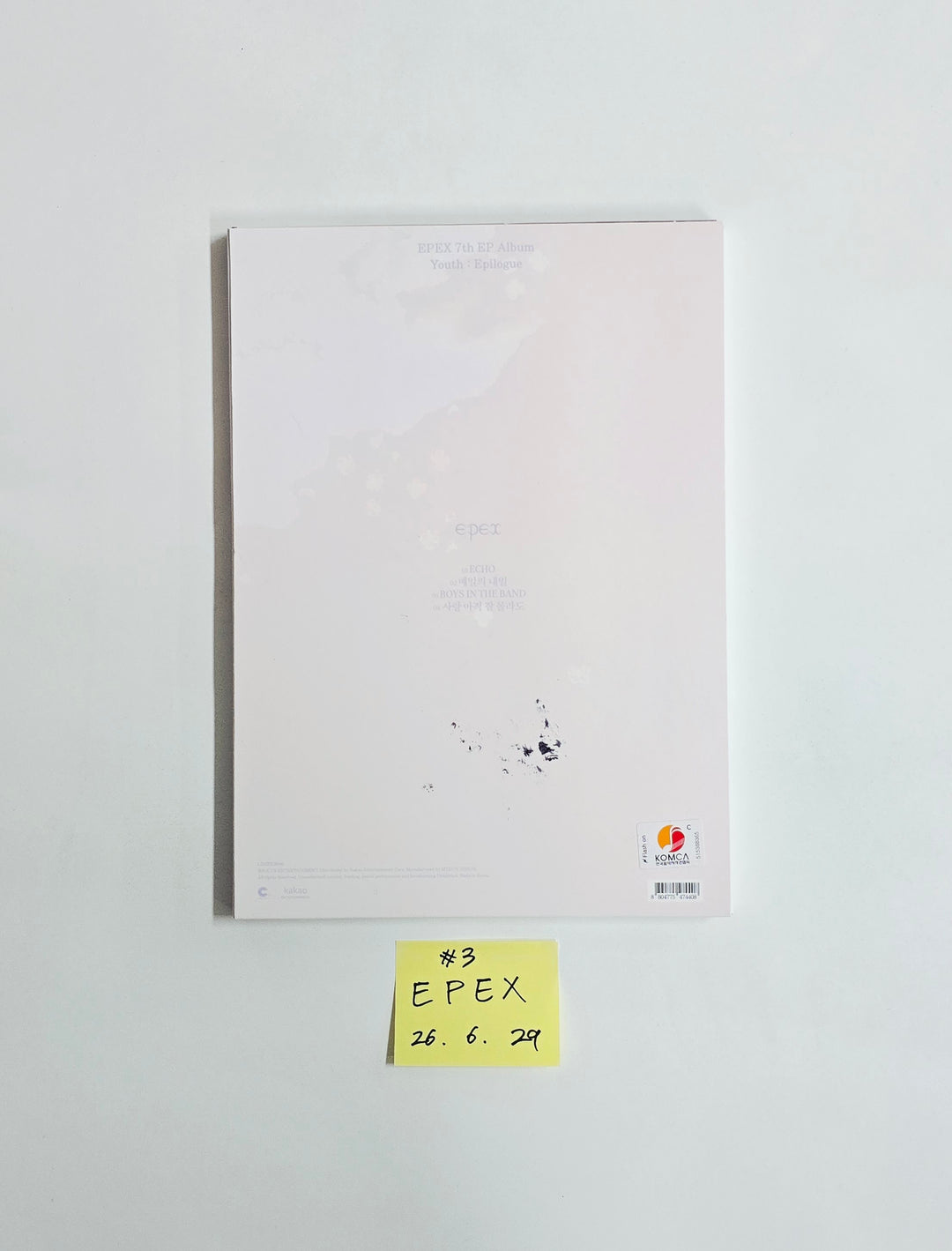 EPEX "소화(韶華) : Epilogue" - Hand Autographed(Signed) Promo Album [26.06.29]