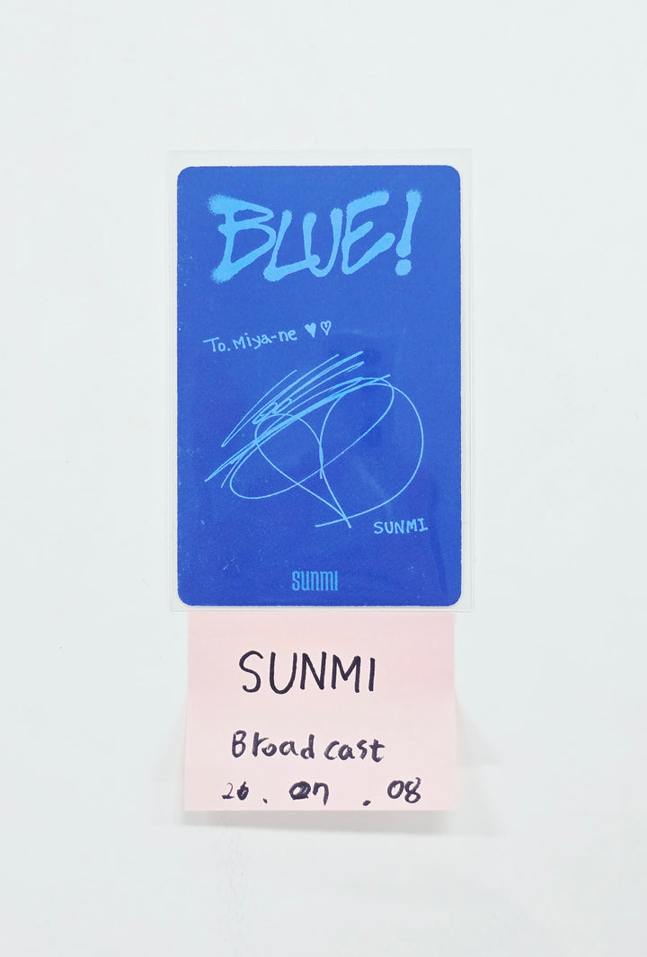 SUNMI "BLUE!" - Broadcast Photocard [26.07.08]