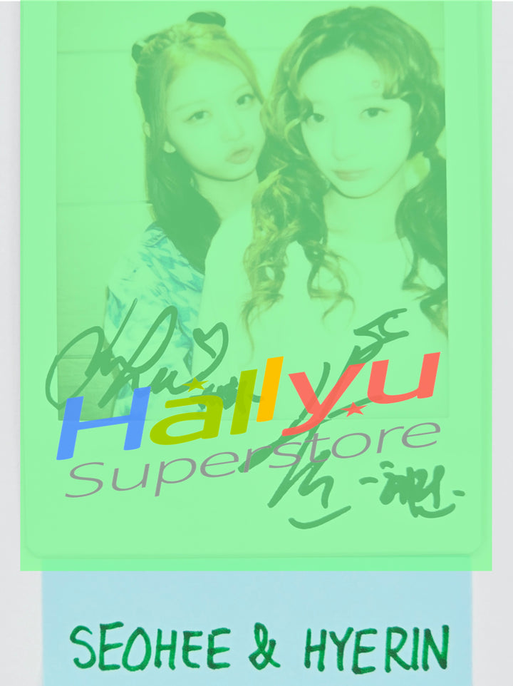SEOHEE &amp; HYERIN (of HITGS) - Hand Autographed(Signed) Unit Polaroid [26.07.09]