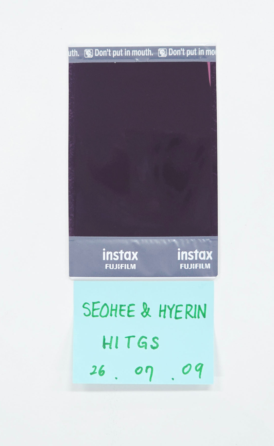SEOHEE &amp; HYERIN (of HITGS) - Hand Autographed(Signed) Unit Polaroid [26.07.09]