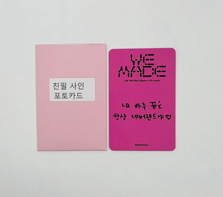 MINNIE (of I-DLE) "We made" - Hand Autographed(Signed) Photocard [26.07.09]