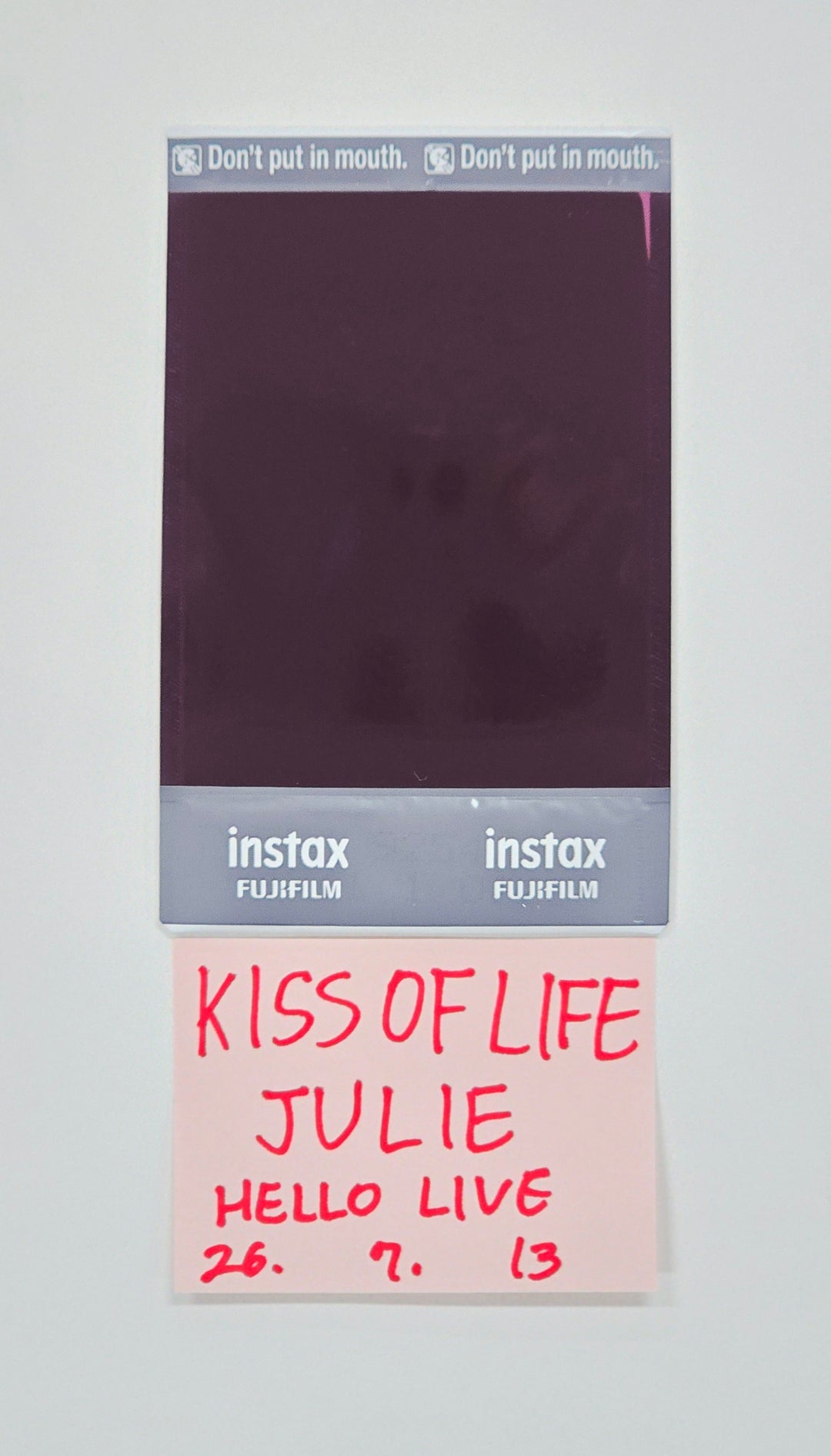 JULIE (of Kiss of Life) - Hand Autographed(Signed) Polaroid [26.07.13]