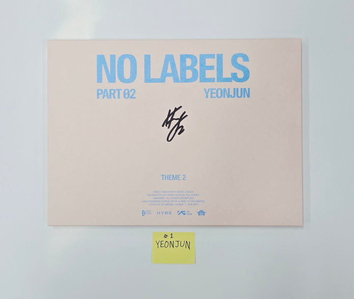 YEONJUN (of TXT) "NO LABELS: PART 02" - Hand Autographed(Signed) Promo Album [26.07.13]