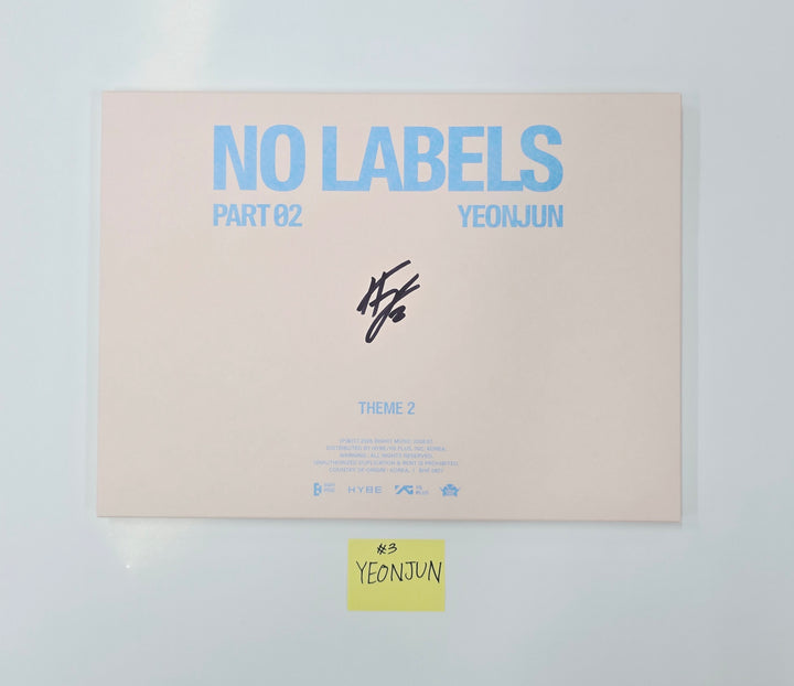 YEONJUN (of TXT) "NO LABELS: PART 02" - Hand Autographed(Signed) Promo Album [26.07.13]