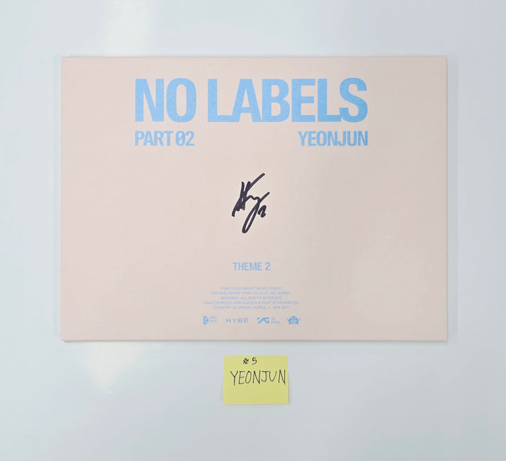 YEONJUN (of TXT) "NO LABELS: PART 02" - Hand Autographed(Signed) Promo Album [26.07.13]