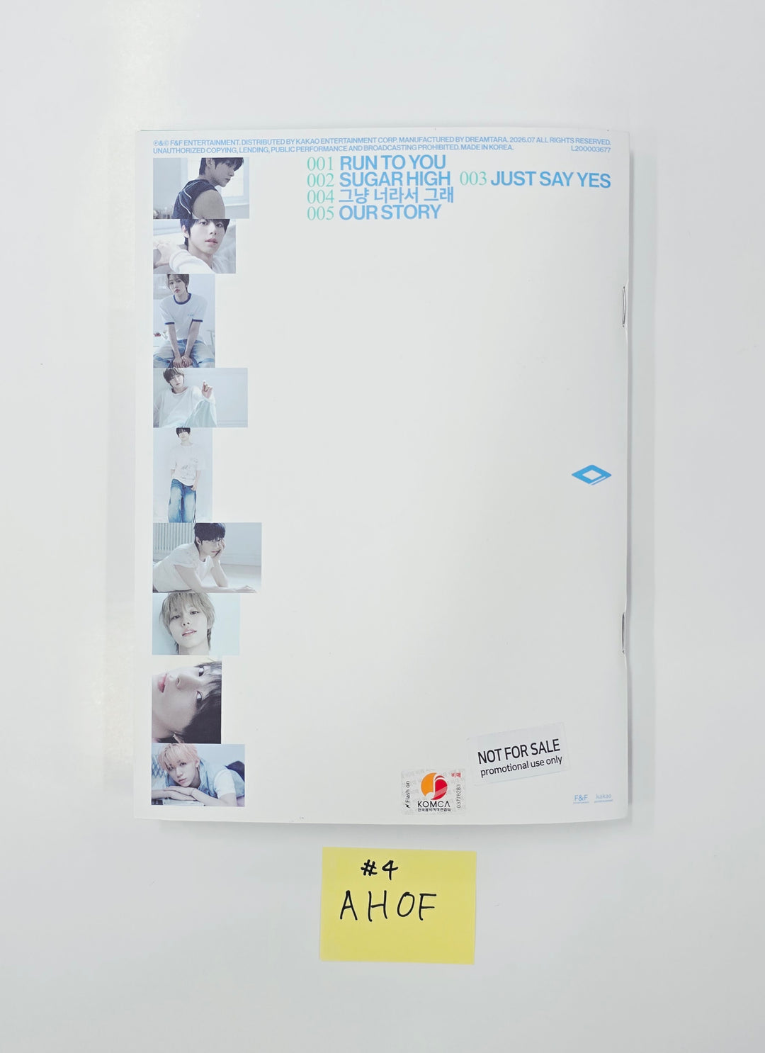 AHOF "RUN TO YOU" - Hand Autographed(Signed) Promo Album [26.07.13]