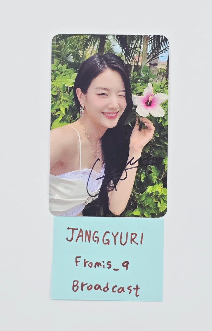 JANG GYURI (of Fromis_9) - Broadcast Hand Autographed(Signed) Photocard [26.07.14]