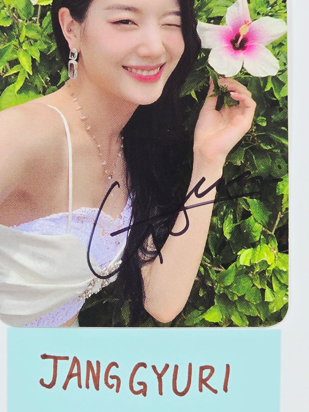 JANG GYURI (of Fromis_9) - Broadcast Hand Autographed(Signed) Photocard [26.07.14]