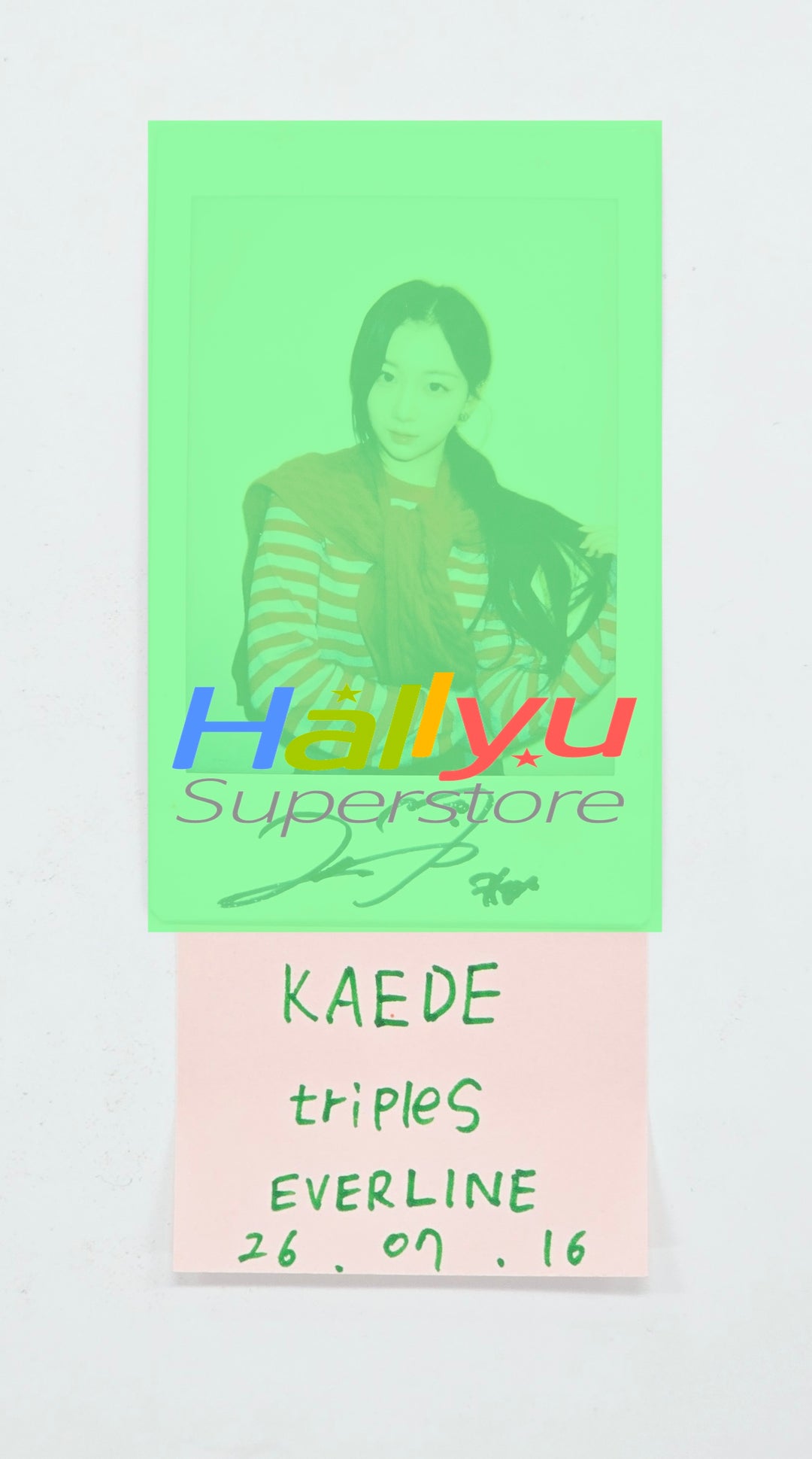 KAEDE (of TripleS) - Hand Autograhped(Signed) Polaroid [26.07.16]