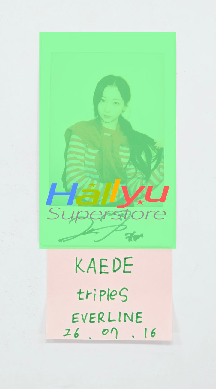 KAEDE (of TripleS) - Hand Autograhped(Signed) Polaroid [26.07.16]