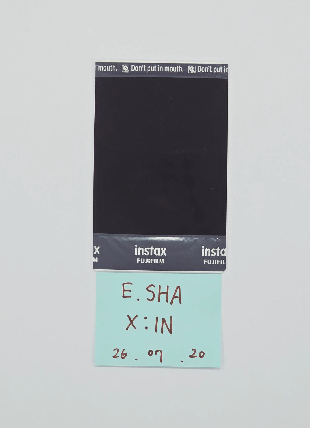E.SHA (of X:IN) - Broadcast Hand Autographed(Signed) Polaroid [26.07.20]