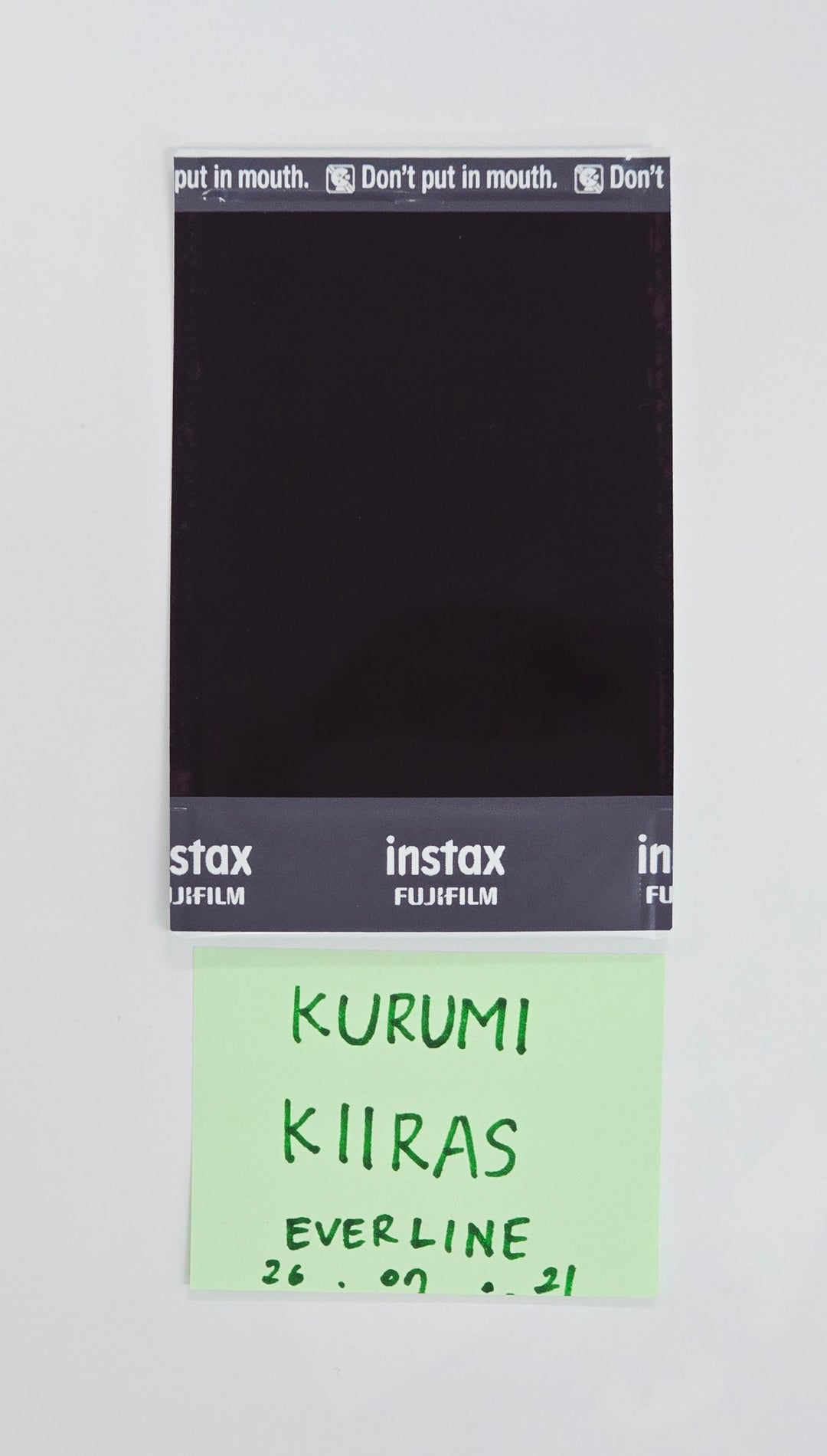 KURUMI (of KIIRAS) - Hand Autographed(Signed) Polaroid [26.07.21]
