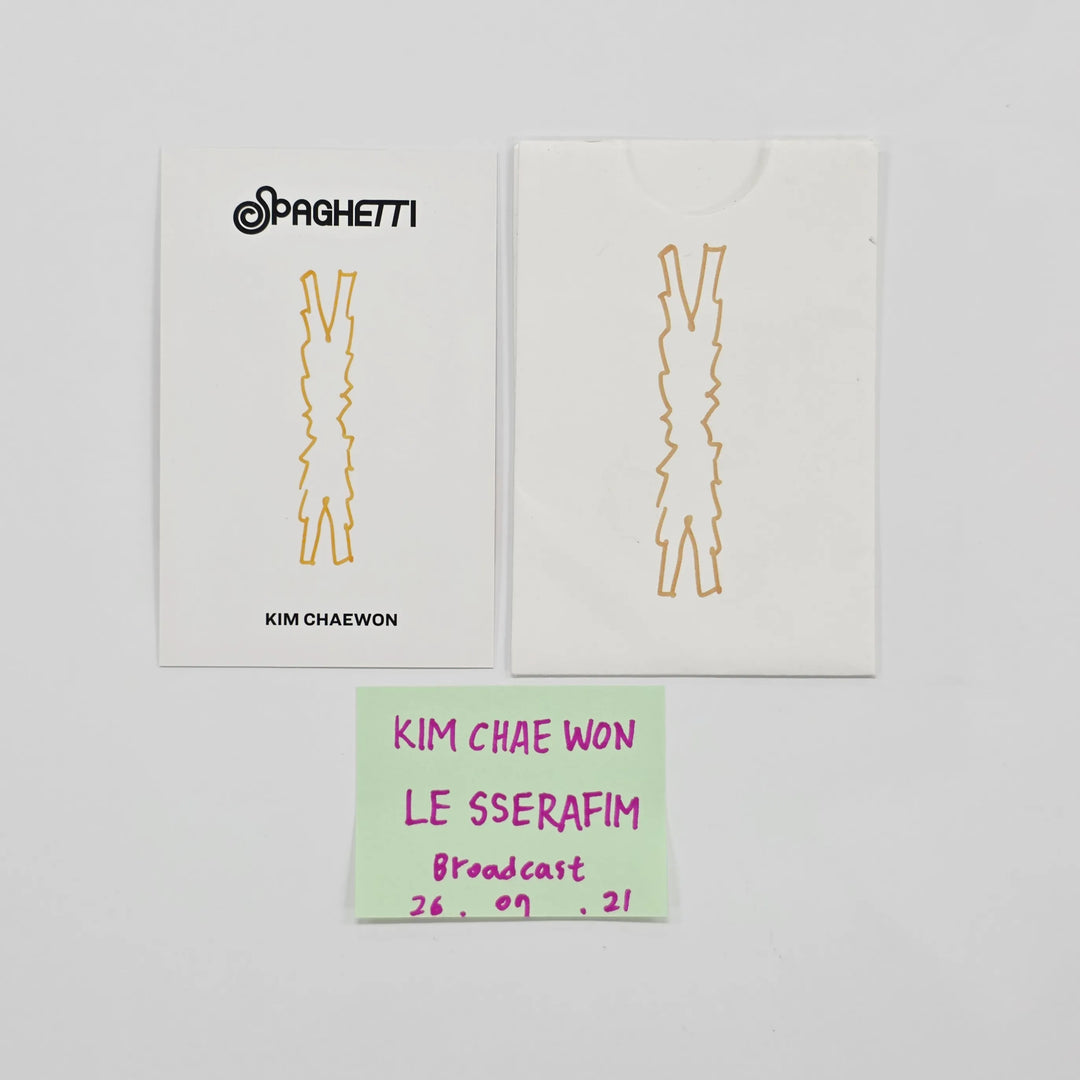 KIM CHAEWON (of LE SSERAFIM) "SPAGHETTI" -  Broadcast Photocard [26.07.21]
