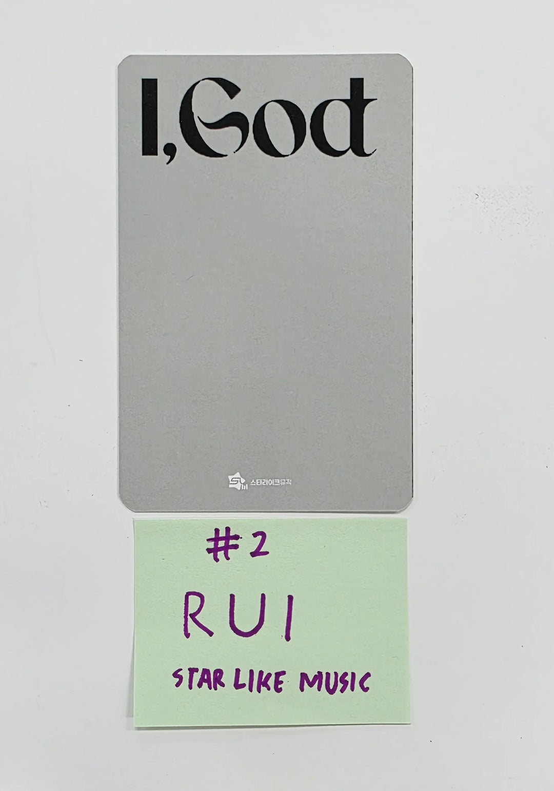 RUI (of XLOV) "I,God" - Hand Autographed(Signed) Photocard [26.07.24]