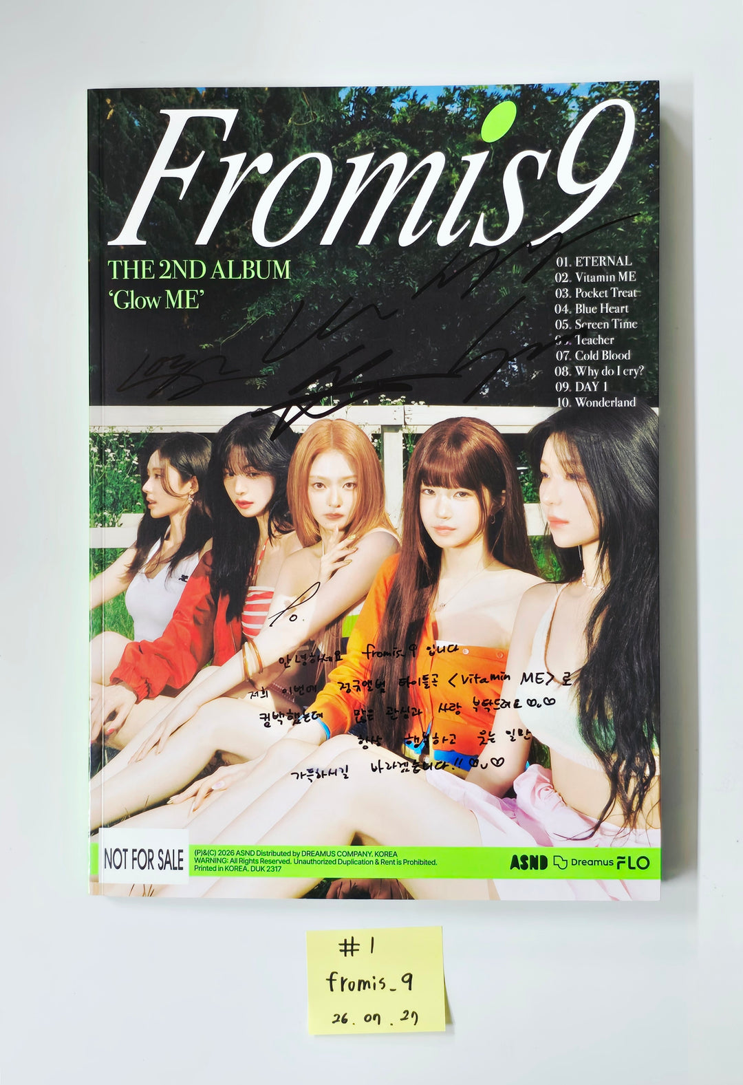 fromis_9 "Glow ME" - Hand Autographed(Signed) Promo Album [26.07.27]