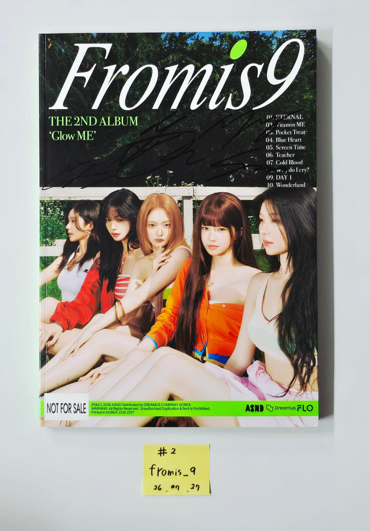 fromis_9 "Glow ME" - Hand Autographed(Signed) Promo Album [26.07.27]
