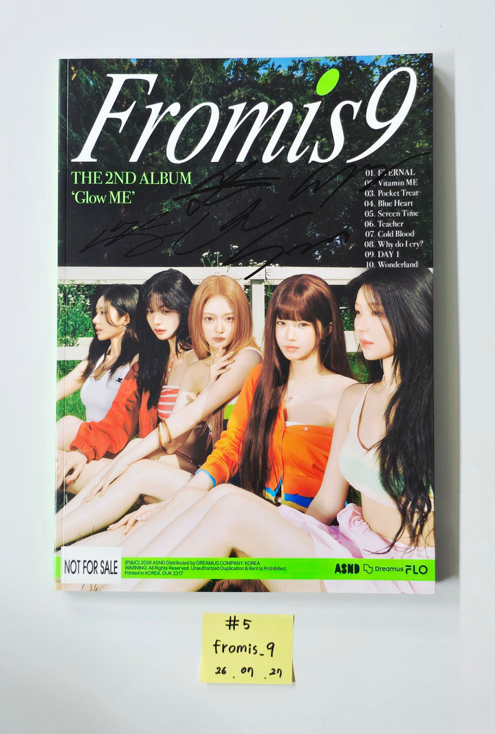 fromis_9 "Glow ME" - Hand Autographed(Signed) Promo Album [26.07.27]