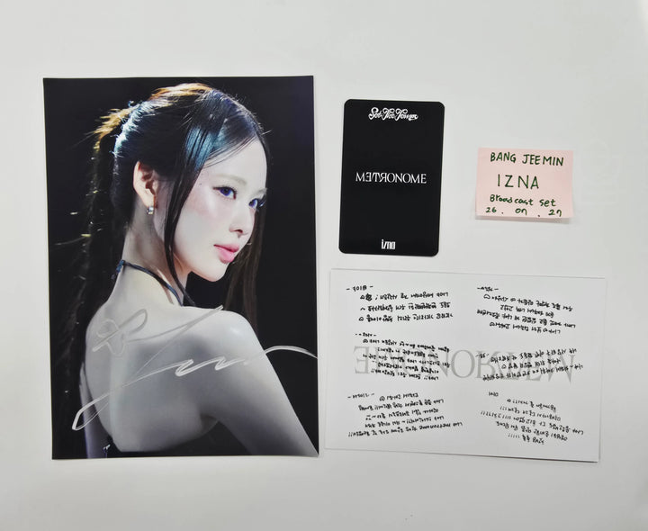 BANG JEEMIN (of izna) "METRONOME" - Broadcast Hand Autographed(Signed) Photo + Photocard Set [26.07.27]