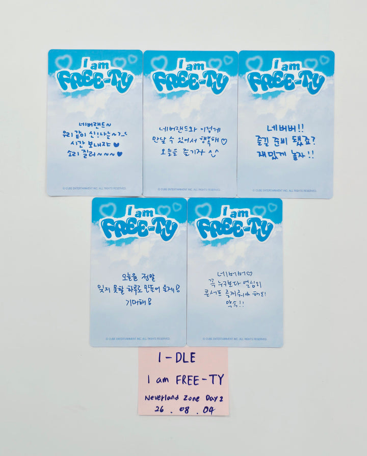 (g) I-DLE "I am FREE-TY" - 2023 (G)I-DLE WORLD TOUR Never Land Zone Day2 Photocard Set [26.08.04]