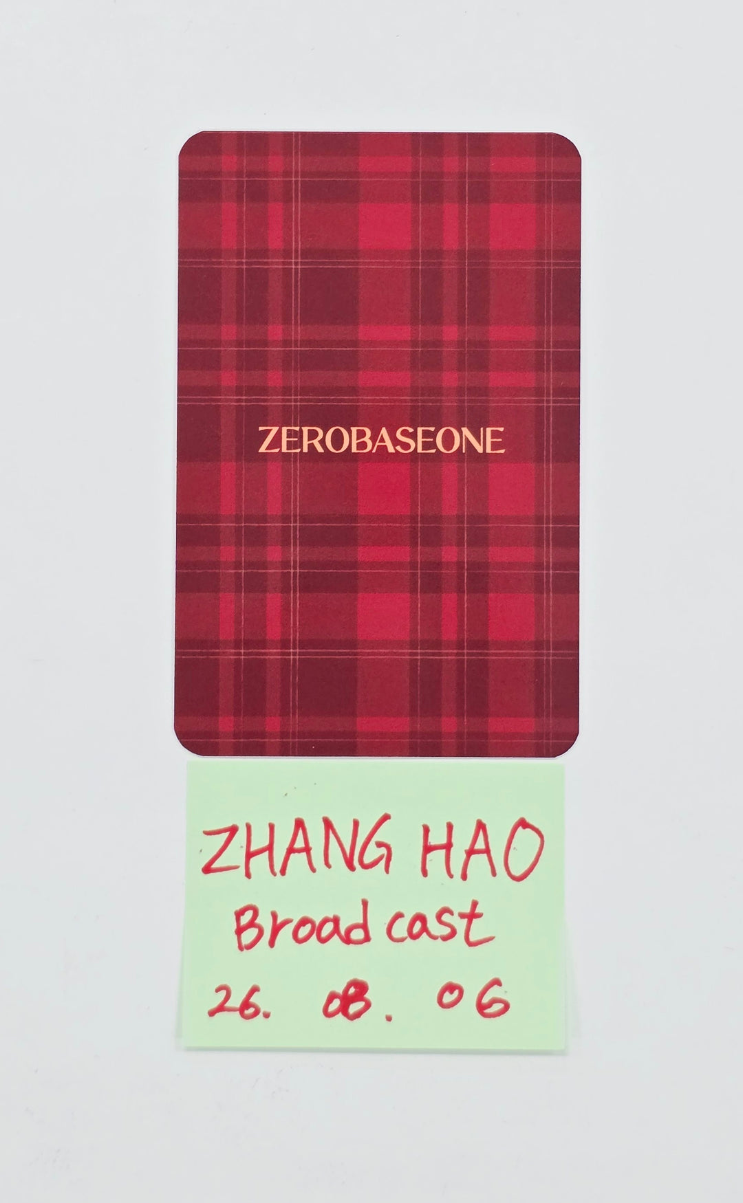 ZHANG HAO (of ZeroBaseOne) - Broadcast Photocard [26.08.06]