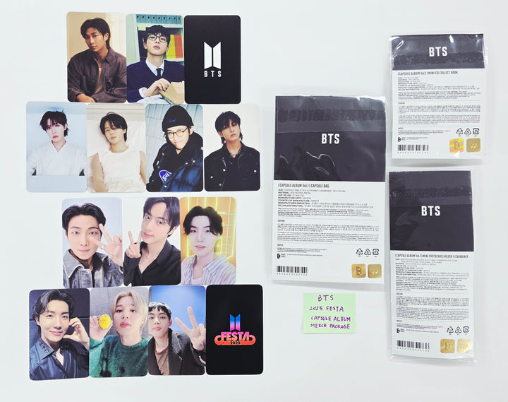 BTS - 2025 FESTA ARMY Zone Photocard + CAPSULE ALBUM Merch Package Set [26.08.06]