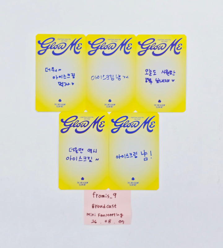 fromis_9 "Glow ME" - Mini FanMeeting Broadcast Photocard Set (5ea) [26.08.07]