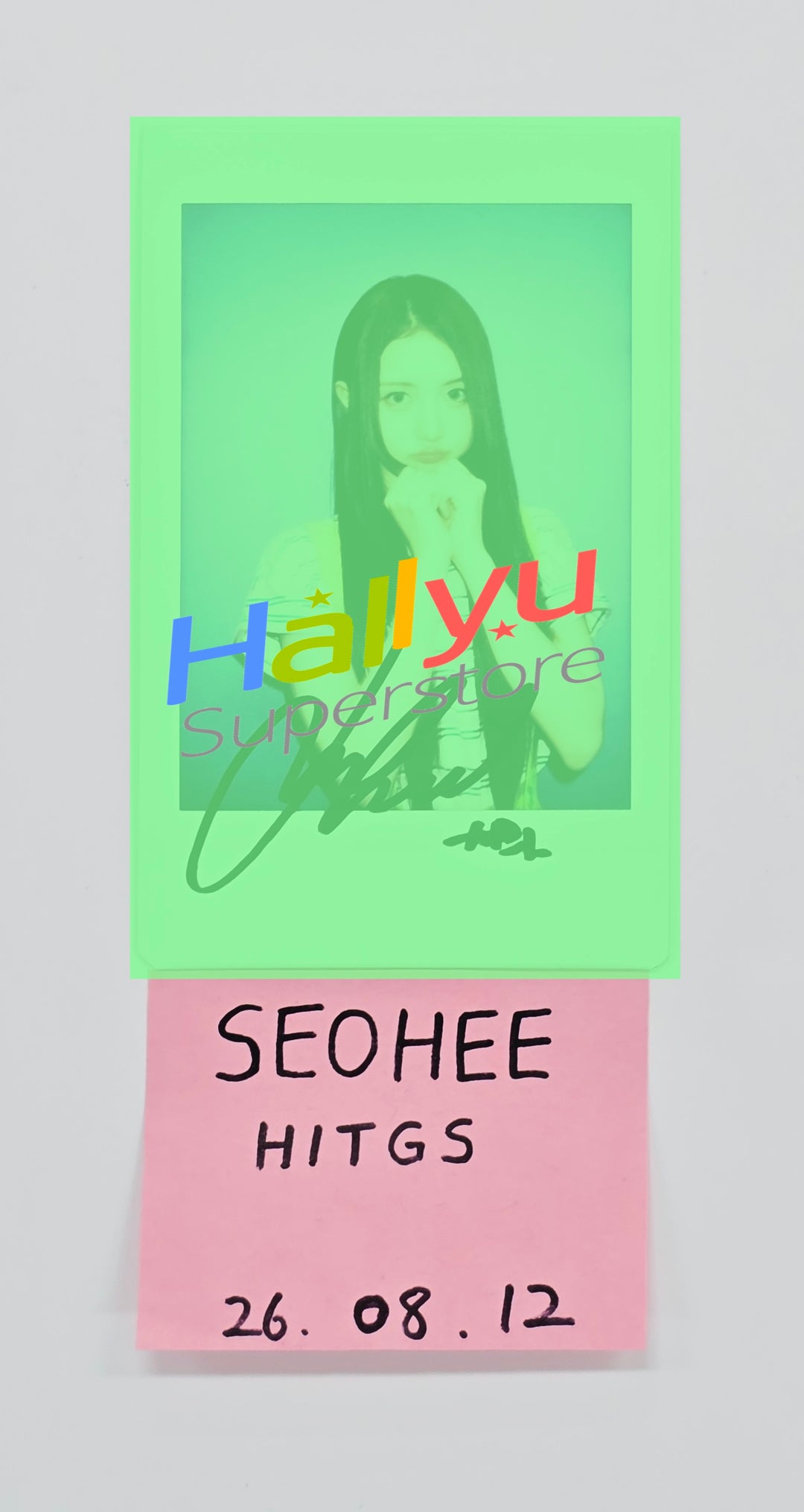 SEOHEE (of HITGS) - Hand Autographed(Signed) Polaroid (2) [26.08.12]
