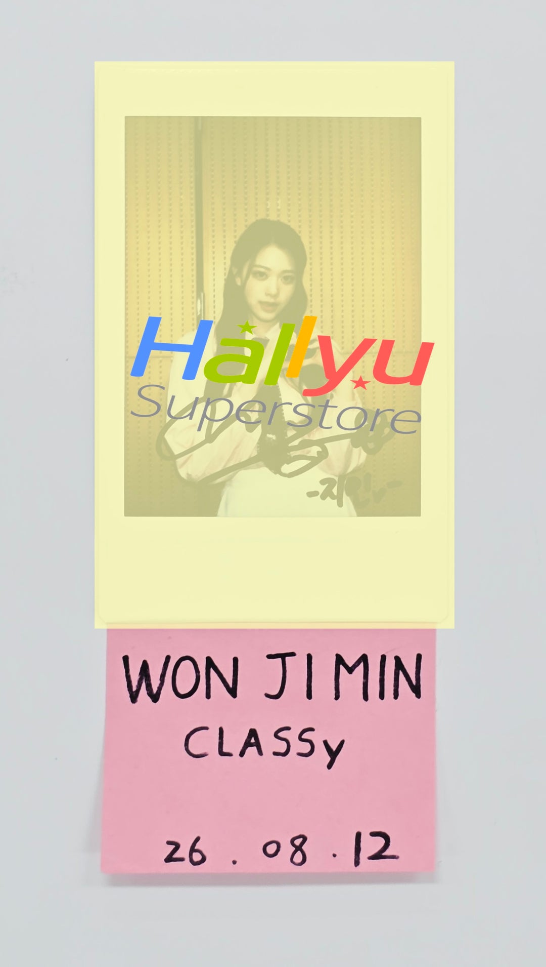 WON JIMIN (ofCLASS:y) - Hand Autographed(Signed) Polaroid [26.08.12]