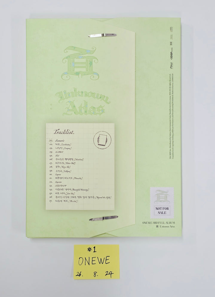 ONEWE "面 : Unknown Atlas" - Hand Autographed(Signed) Promo Album [26.08.24]