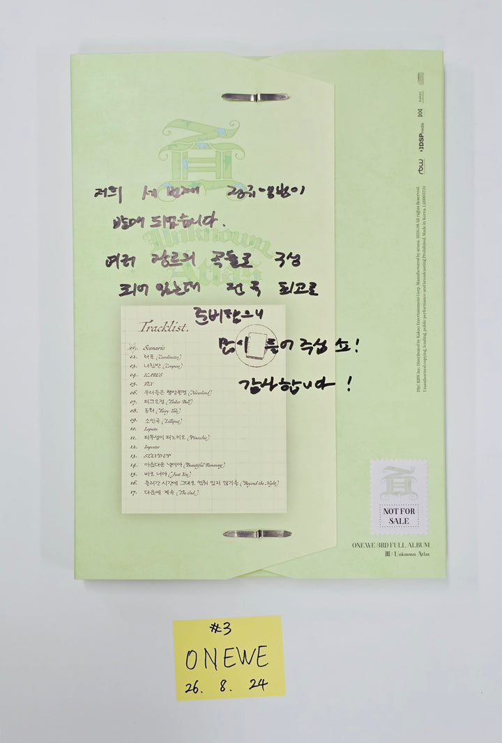ONEWE "面 : Unknown Atlas" - Hand Autographed(Signed) Promo Album [26.08.24]