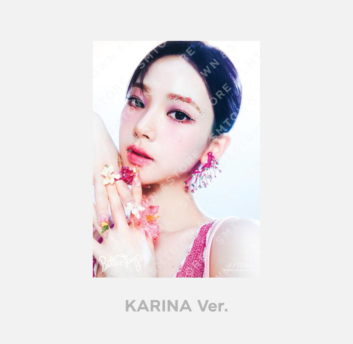 Aespa - [Better Things] Official MD (4x6 Photo Set, Postcard + Hologram Photocard Set, A4 Photo Set) - HALLYUSUPERSTORE